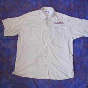 Columbia XXL Mens fishing shirt SeaArk logo
